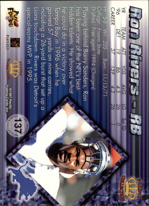 A9372- 1997 Pacific Football Cards 1-250 +Rookies -You Pick- 15+ FREE US SHIP - Picture 263 of 475