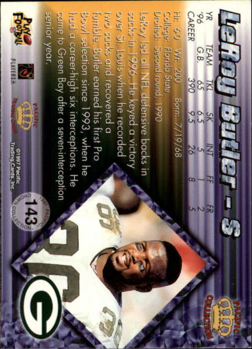 A9372- 1997 Pacific Football Cards 1-250 +Rookies -You Pick- 15+ FREE US SHIP - Picture 273 of 475