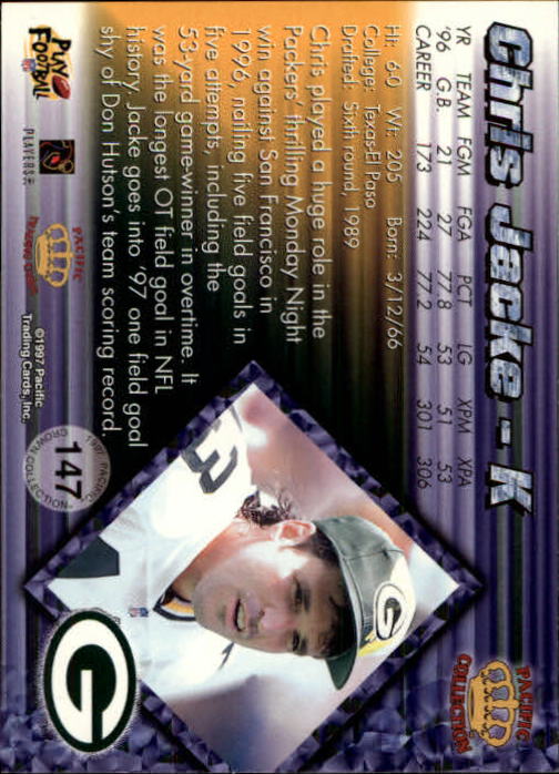 A9372- 1997 Pacific Football Cards 1-250 +Rookies -You Pick- 15+ FREE US SHIP - Picture 281 of 475