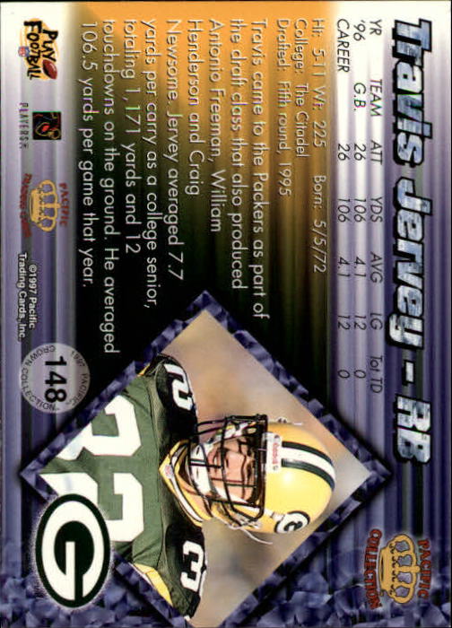 A9372- 1997 Pacific Football Cards 1-250 +Rookies -You Pick- 15+ FREE US SHIP - Picture 283 of 475