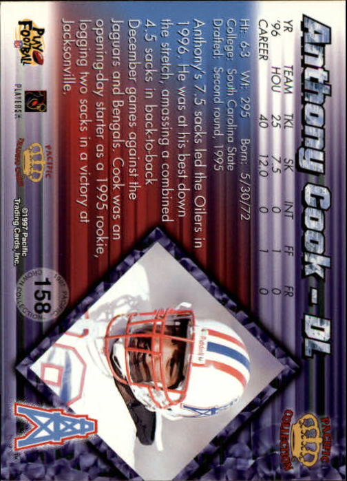 A9372- 1997 Pacific Football Cards 1-250 +Rookies -You Pick- 15+ FREE US SHIP - Picture 303 of 475