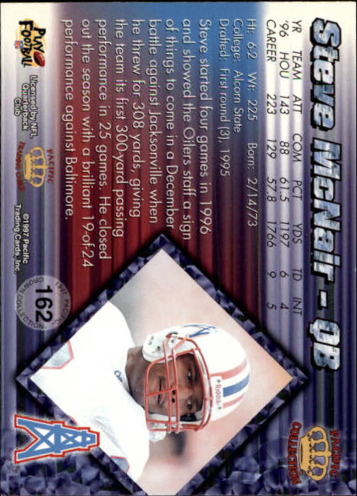 A9372- 1997 Pacific Football Cards 1-250 +Rookies -You Pick- 15+ FREE US SHIP - Picture 311 of 475