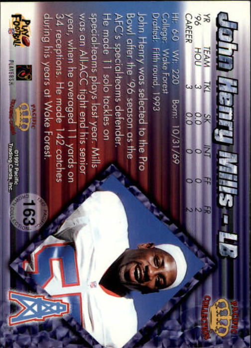 A9372- 1997 Pacific Football Cards 1-250 +Rookies -You Pick- 15+ FREE US SHIP - Picture 313 of 475