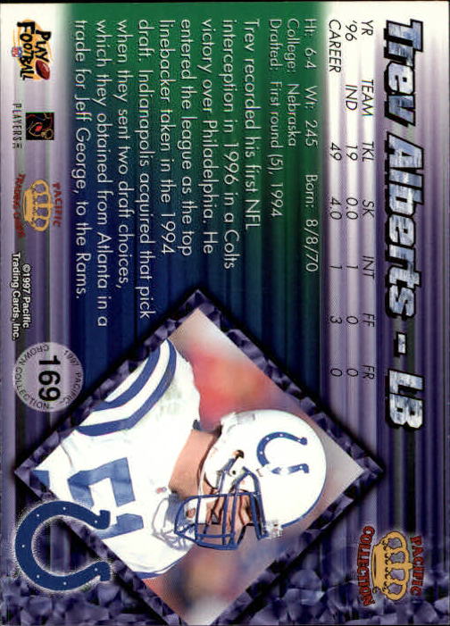 A9372- 1997 Pacific Football Cards 1-250 +Rookies -You Pick- 15+ FREE US SHIP - Picture 325 of 475