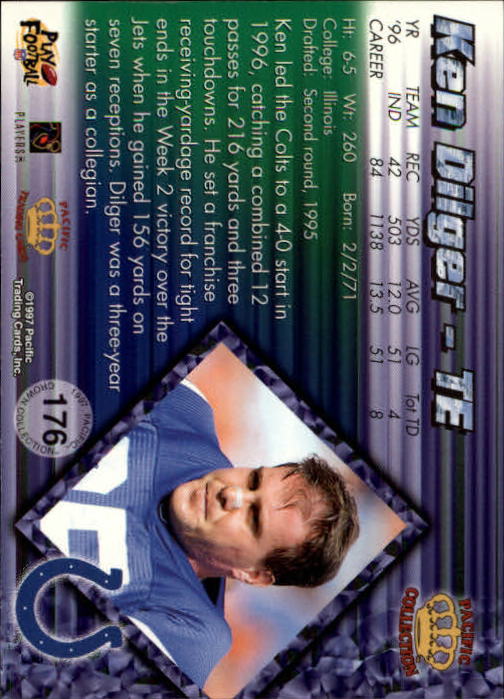 A9372- 1997 Pacific Football Cards 1-250 +Rookies -You Pick- 15+ FREE US SHIP - Picture 339 of 475