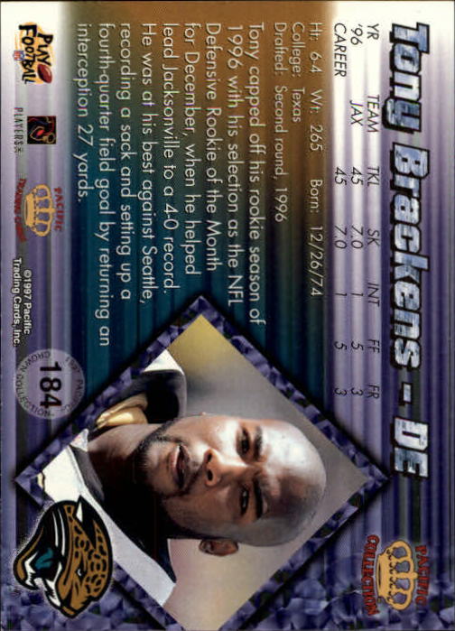 A9372- 1997 Pacific Football Cards 1-250 +Rookies -You Pick- 15+ FREE US SHIP - Picture 355 of 475