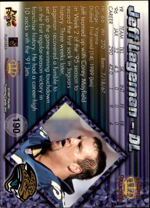 A9372- 1997 Pacific Football Cards 1-250 +Rookies -You Pick- 15+ FREE US SHIP - Picture 367 of 475