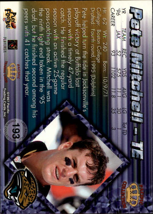 A9372- 1997 Pacific Football Cards 1-250 +Rookies -You Pick- 15+ FREE US SHIP - Picture 373 of 475