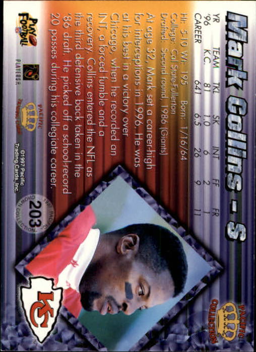 A9372- 1997 Pacific Football Cards 1-250 +Rookies -You Pick- 15+ FREE US SHIP - Picture 393 of 475