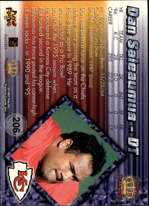 A9372- 1997 Pacific Football Cards 1-250 +Rookies -You Pick- 15+ FREE US SHIP - Picture 399 of 475