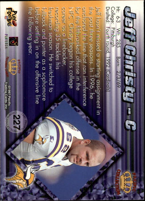 A9372- 1997 Pacific Football Cards 1-250 +Rookies -You Pick- 15+ FREE US SHIP - Picture 437 of 475