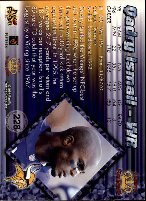 A9372- 1997 Pacific Football Cards 1-250 +Rookies -You Pick- 15+ FREE US SHIP - Picture 439 of 475