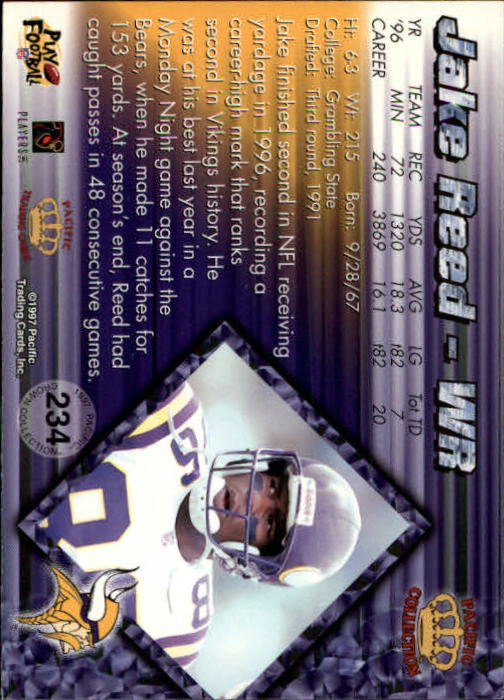 A9372- 1997 Pacific Football Cards 1-250 +Rookies -You Pick- 15+ FREE US SHIP - Picture 451 of 475