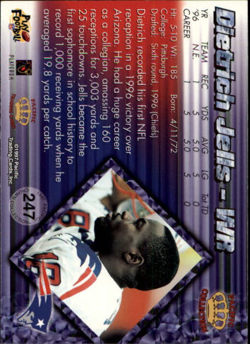 A9372- 1997 Pacific Football Cards 1-250 +Rookies -You Pick- 15+ FREE US SHIP - Picture 471 of 475