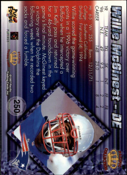 A9372- 1997 Pacific Football Cards 1-250 +Rookies -You Pick- 15+ FREE US SHIP - Picture 475 of 475