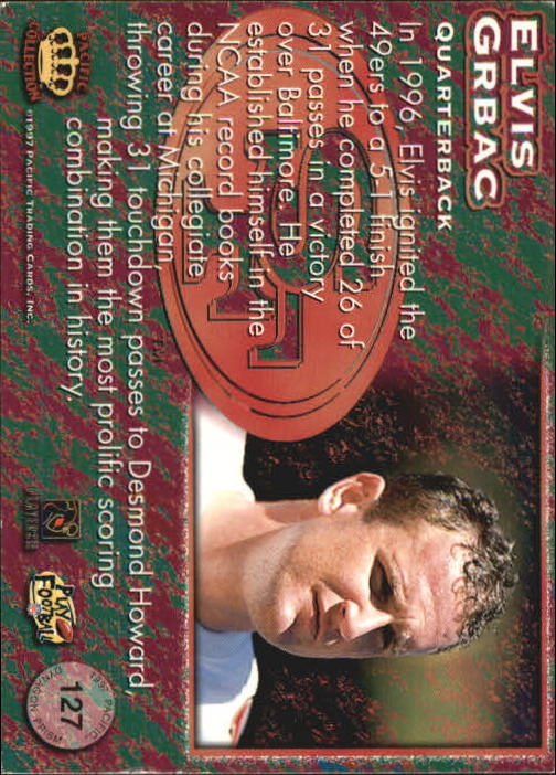 1997 Pacific Dynagon #127 Elvis Grbac back image