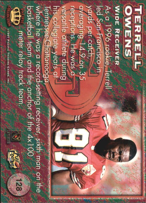 1997 Pacific Dynagon #128 Terrell Owens back image