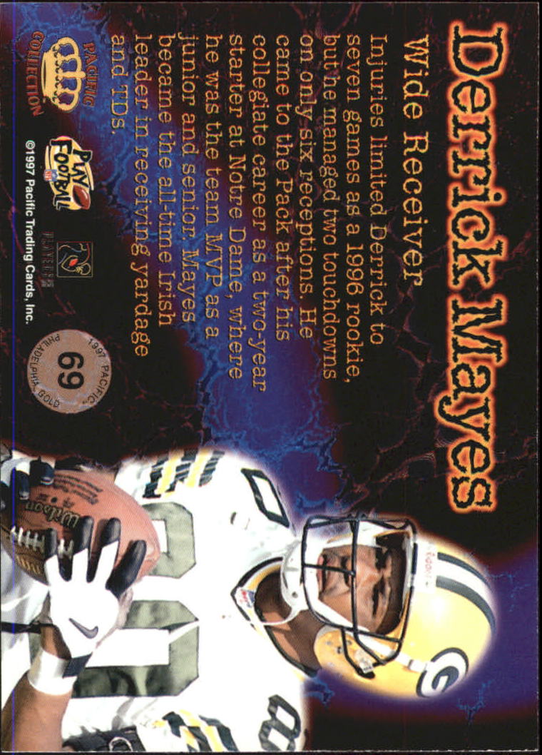 1997 Pacific Philadelphia Gold #69 Derrick Mayes back image