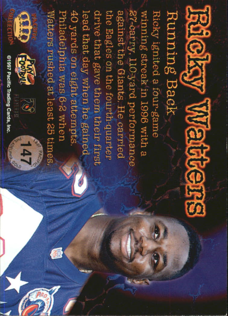 1997 Pacific Philadelphia Gold #147 Ricky Watters back image