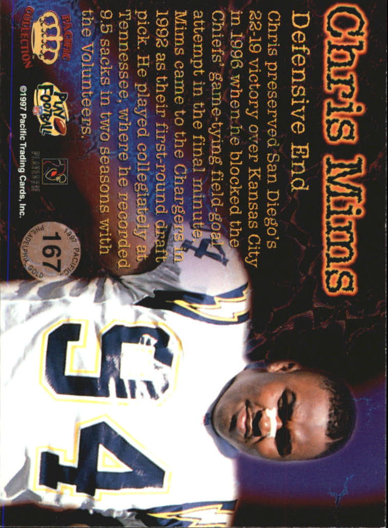1997 Pacific Philadelphia Gold #167 Chris Mims back image
