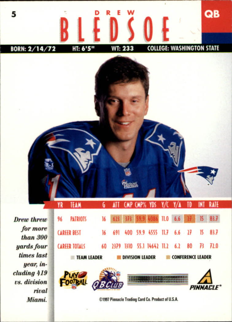 B7257- 1997 Pinnacle Footbal Cards 1-200 +Inserts -You Pick- 15+ FREE US SHIP - Picture 7 of 304