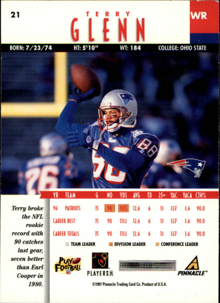 B7257- 1997 Pinnacle Footbal Cards 1-200 +Inserts -You Pick- 15+ FREE US SHIP - Picture 31 of 304