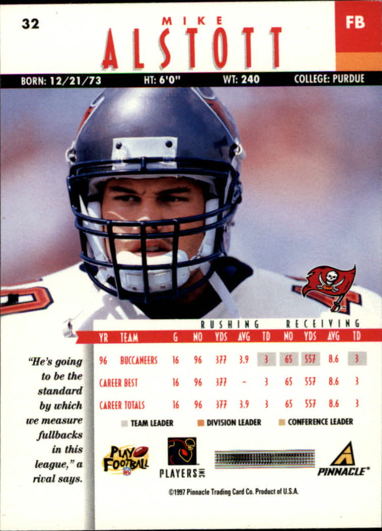 B7257- 1997 Pinnacle Footbal Cards 1-200 +Inserts -You Pick- 15+ FREE US SHIP - Picture 49 of 304