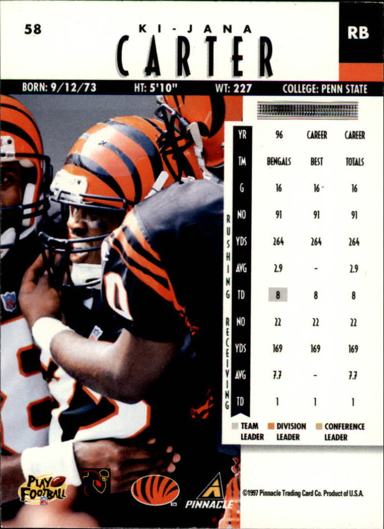 B7257- 1997 Pinnacle Footbal Cards 1-200 +Inserts -You Pick- 15+ FREE US SHIP - Picture 87 of 304