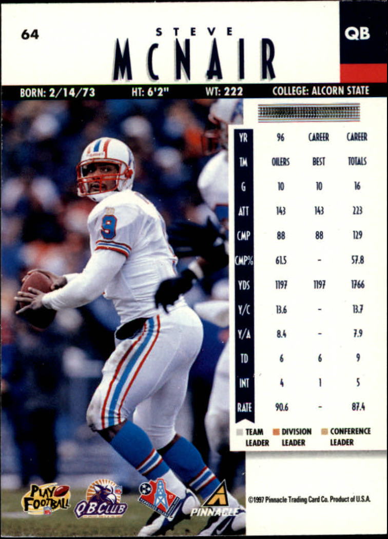B7257- 1997 Pinnacle Footbal Cards 1-200 +Inserts -You Pick- 15+ FREE US SHIP - Picture 93 of 304