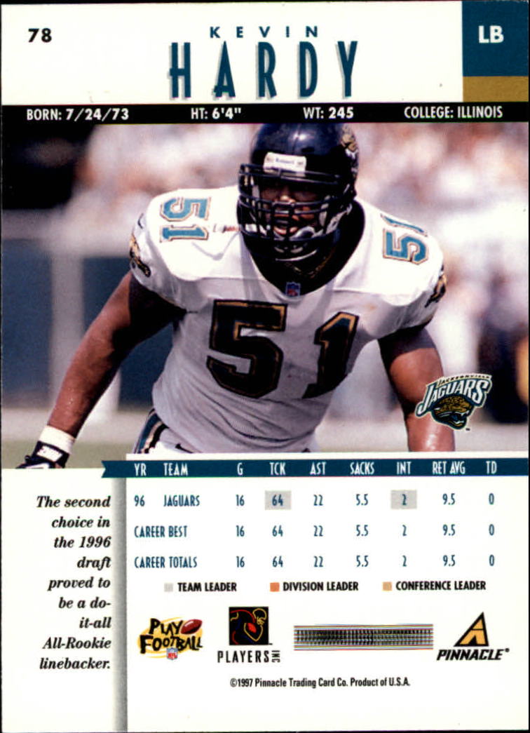 B7257- 1997 Pinnacle Footbal Cards 1-200 +Inserts -You Pick- 15+ FREE US SHIP - Picture 119 of 304