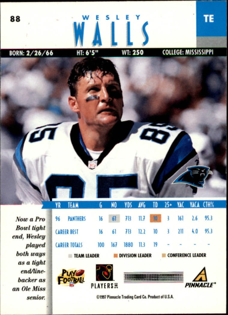 B7257- 1997 Pinnacle Footbal Cards 1-200 +Inserts -You Pick- 15+ FREE US SHIP - Picture 137 of 304