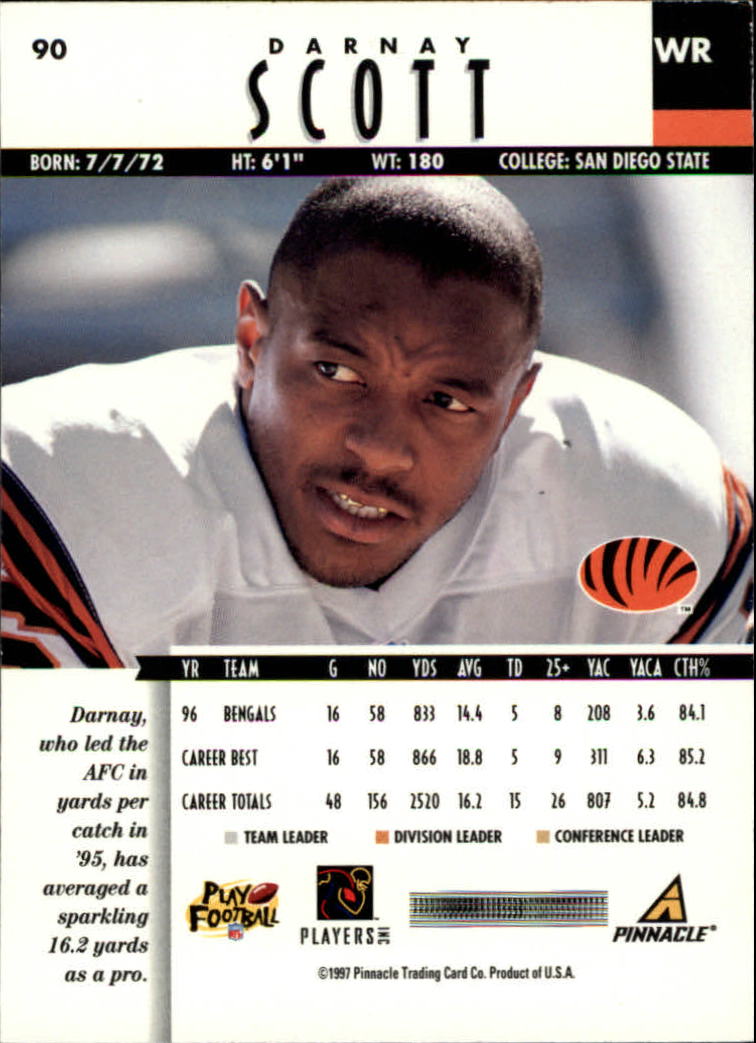 B7257- 1997 Pinnacle Footbal Cards 1-200 +Inserts -You Pick- 15+ FREE US SHIP - Picture 139 of 304