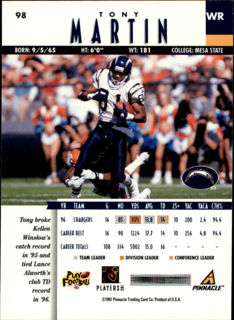 B7257- 1997 Pinnacle Footbal Cards 1-200 +Inserts -You Pick- 15+ FREE US SHIP - Picture 151 of 304