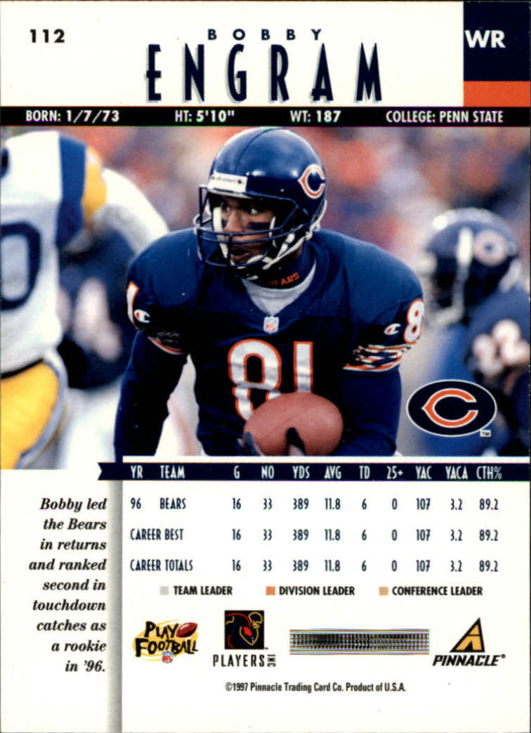 B7257- 1997 Pinnacle Footbal Cards 1-200 +Inserts -You Pick- 15+ FREE US SHIP - Picture 173 of 304
