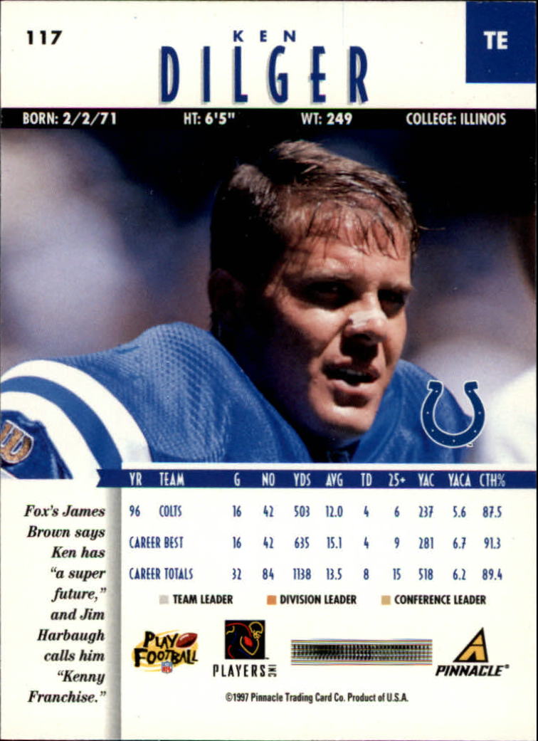 B7257- 1997 Pinnacle Footbal Cards 1-200 +Inserts -You Pick- 15+ FREE US SHIP - Picture 181 of 304