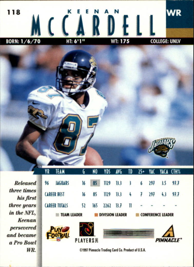 B7257- 1997 Pinnacle Footbal Cards 1-200 +Inserts -You Pick- 15+ FREE US SHIP - Picture 183 of 304