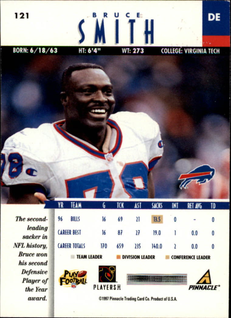 B7257- 1997 Pinnacle Footbal Cards 1-200 +Inserts -You Pick- 15+ FREE US SHIP - Picture 187 of 304