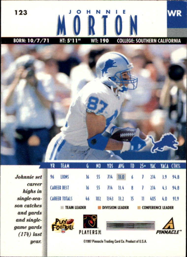 B7257- 1997 Pinnacle Footbal Cards 1-200 +Inserts -You Pick- 15+ FREE US SHIP - Picture 191 of 304