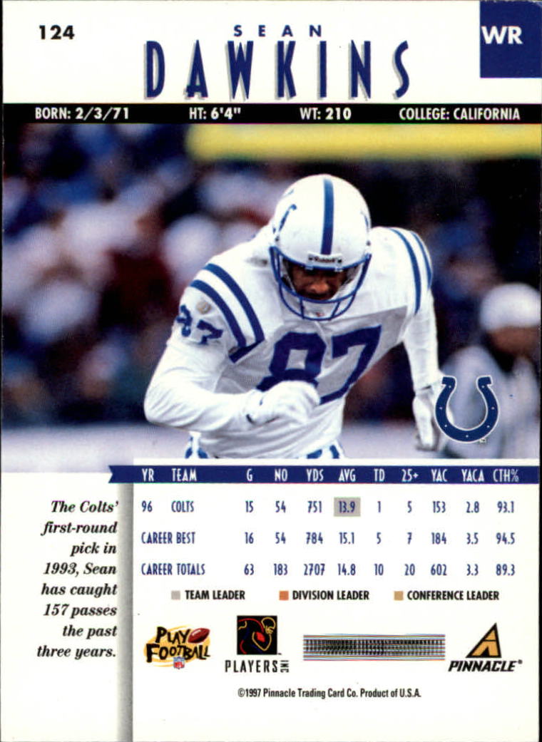 B7257- 1997 Pinnacle Footbal Cards 1-200 +Inserts -You Pick- 15+ FREE US SHIP - Picture 193 of 304