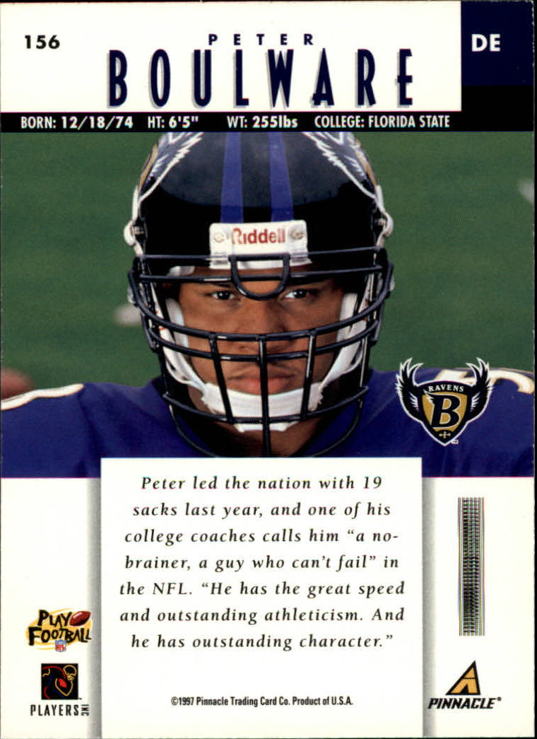 B7257- 1997 Pinnacle Footbal Cards 1-200 +Inserts -You Pick- 15+ FREE US SHIP - Picture 245 of 304