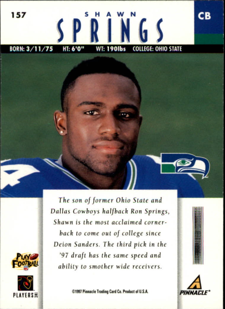 B7257- 1997 Pinnacle Footbal Cards 1-200 +Inserts -You Pick- 15+ FREE US SHIP - Picture 247 of 304