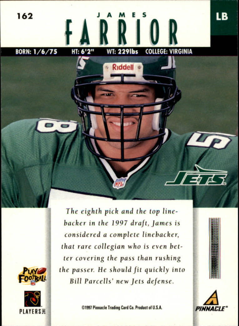B7257- 1997 Pinnacle Footbal Cards 1-200 +Inserts -You Pick- 15+ FREE US SHIP - Picture 251 of 304
