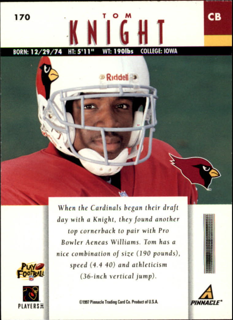 B7257- 1997 Pinnacle Footbal Cards 1-200 +Inserts -You Pick- 15+ FREE US SHIP - Picture 259 of 304