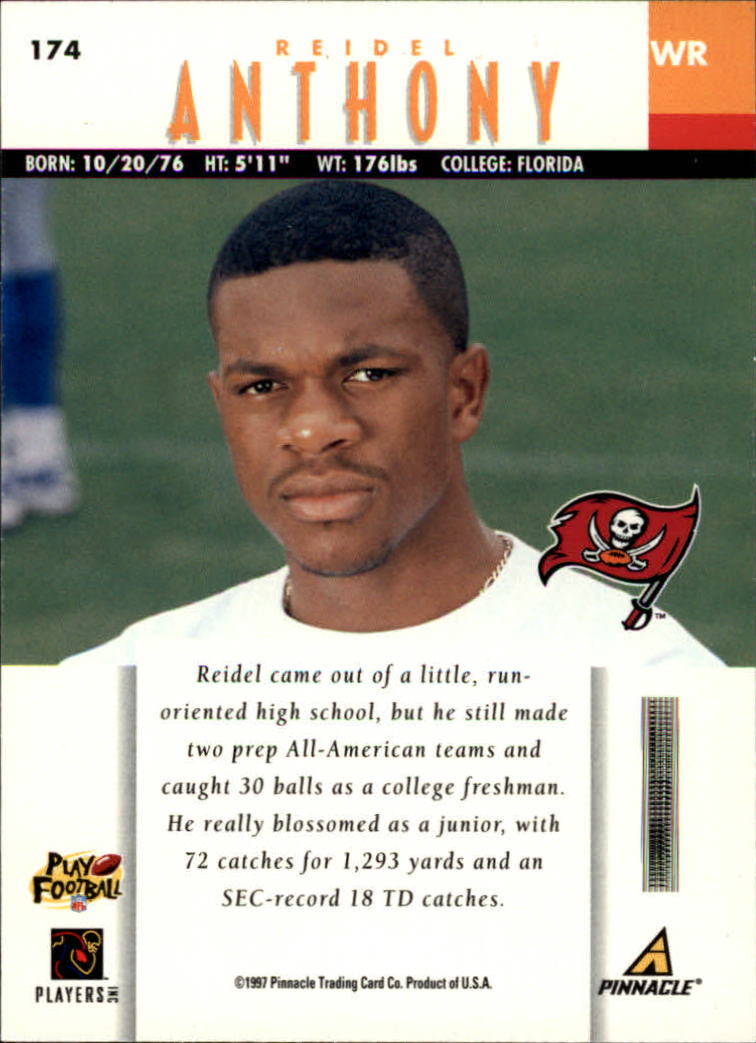 B7257- 1997 Pinnacle Footbal Cards 1-200 +Inserts -You Pick- 15+ FREE US SHIP - Picture 265 of 304