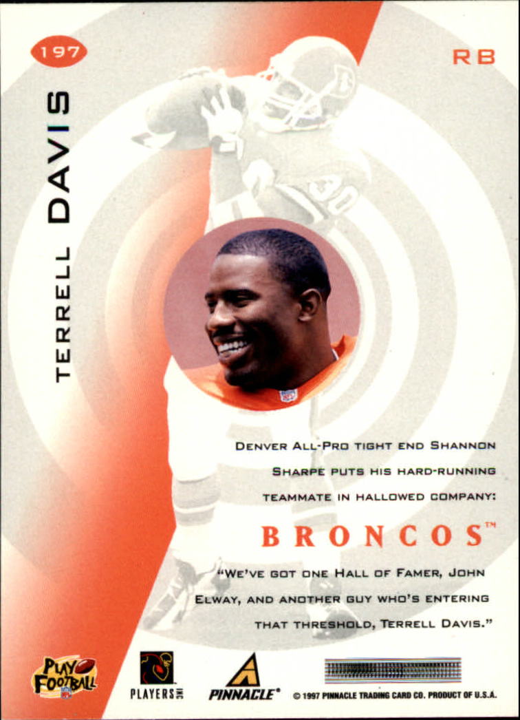 B7257- 1997 Pinnacle Footbal Cards 1-200 +Inserts -You Pick- 15+ FREE US SHIP - Picture 297 of 304