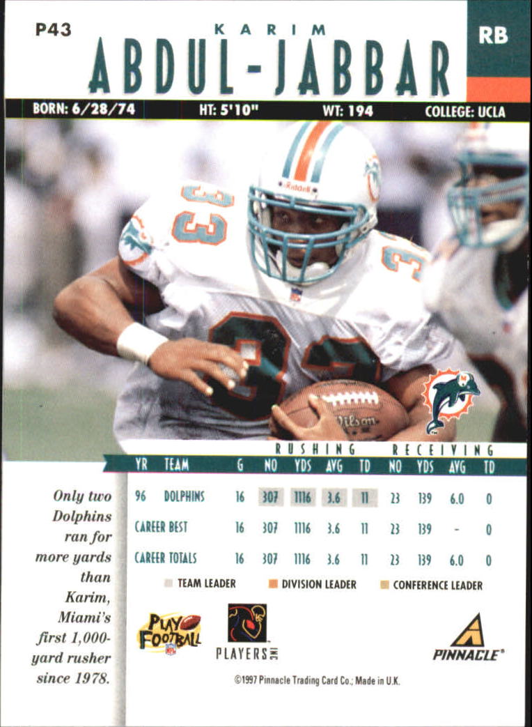 B7257- 1997 Pinnacle Footbal Cards 1-200 +Inserts -You Pick- 15+ FREE US SHIP - Picture 299 of 304