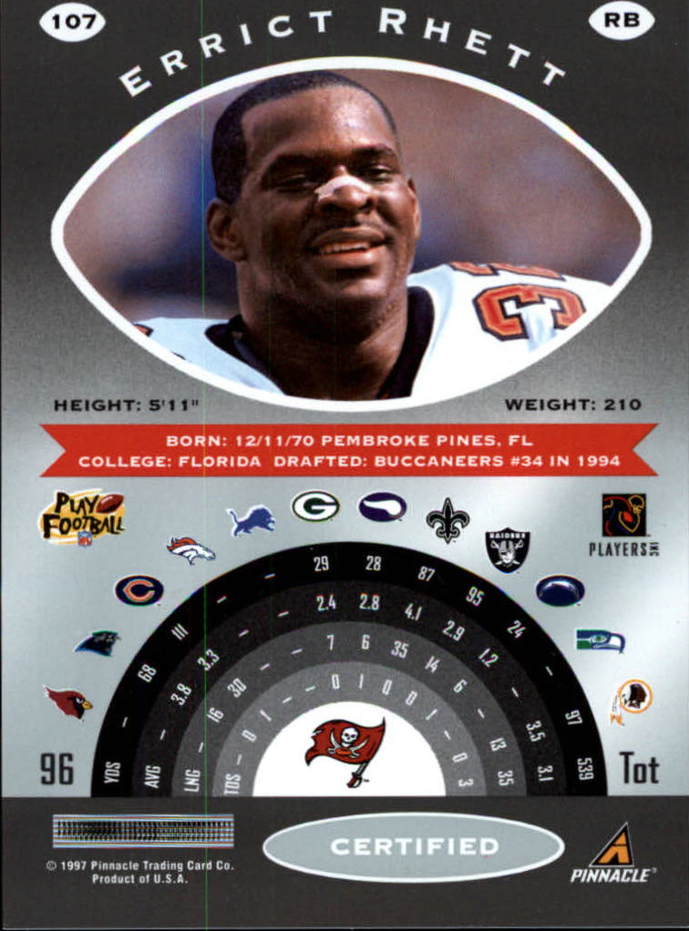 1997 Pinnacle Certified Football Card Pick eBay