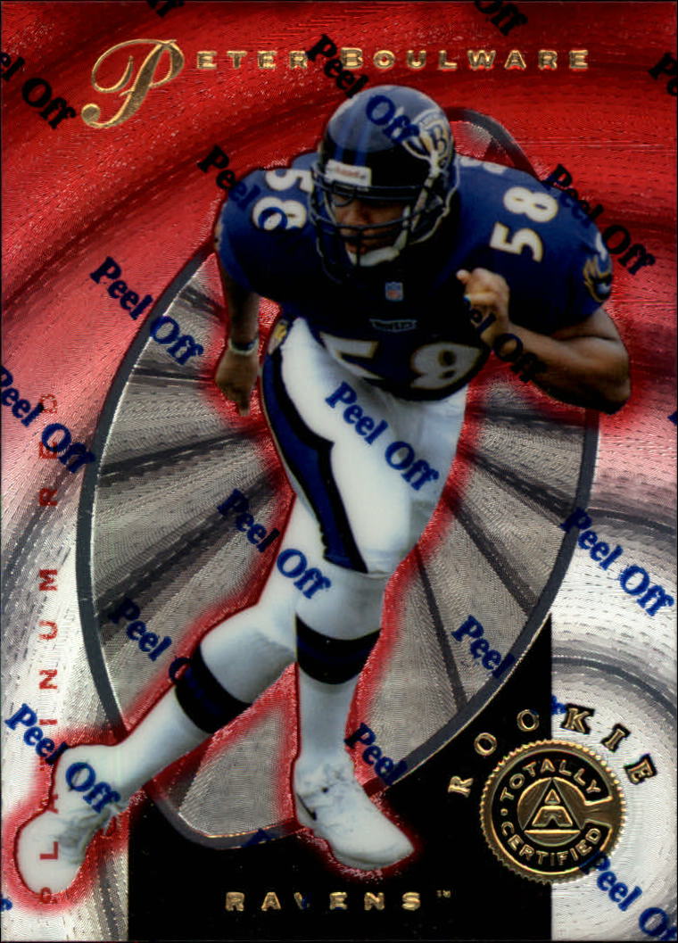 1997 Pinnacle Totally Certified Platinum Red #148 Peter Boulware RC