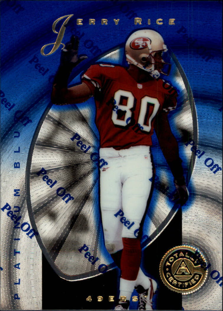 1997 Pinnacle Totally Certified Platinum Blue #9 Jerry Rice