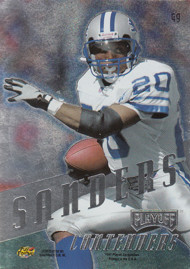 1997 Playoff Contenders #49 Barry Sanders back image